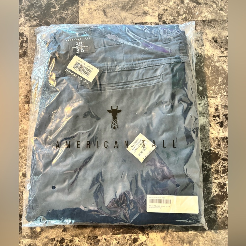 Mason Navy Chinos for Tall Men